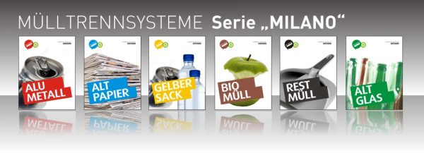 Mülltrennsysteme Serie "Milano"