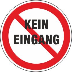 'Kein Eingang' Sicherheitsschild – Nachleuchtender Vinyl-Aufkleber, Teil Einer Großen Schilderserie