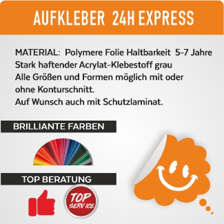 Aufkleber 24h Express