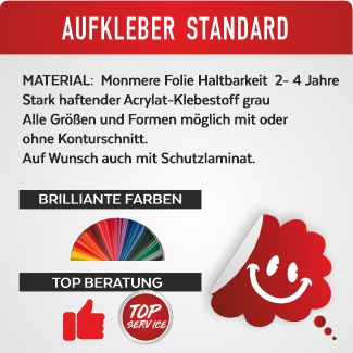 Aufkleber Standard