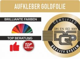 Aufkleber Goldfolie