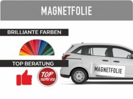 Magnetfolie beschriftet